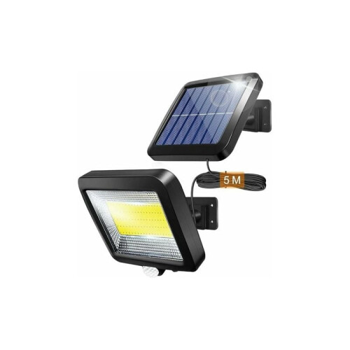 Solar Motion Sensor Lights, Smart PIR Motion Sensor Outdoor Detachable Light With Separate Solar Panel For Multiple Places Usage, White Light (1PCS)