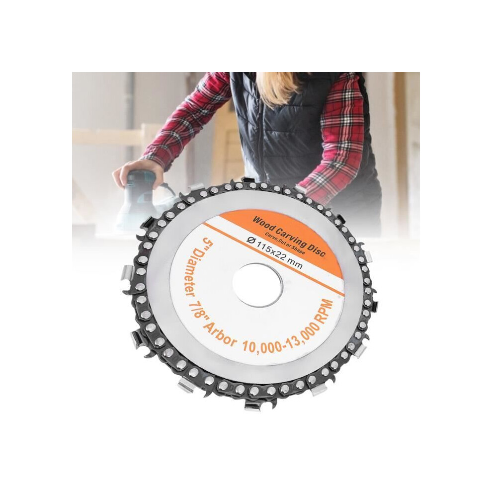 4.5 Inch Angle Grinder Chainsaw Disc, Stump Grinder Cutting Tool, Woodworking Accessories 7333425890899
