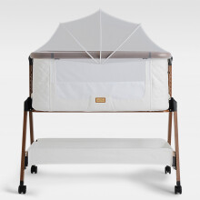 SnooBee Bedside Crib & Baby Co-Sleeper (White)