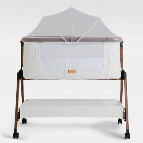 SnooBee Bedside Crib & Baby Co-Sleeper (White)