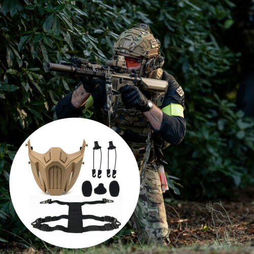 Μάσκα τακτικής paintball μισής μάσκας για παιχνίδια Airsoft και CS, πολλαπλής χρήσης 2