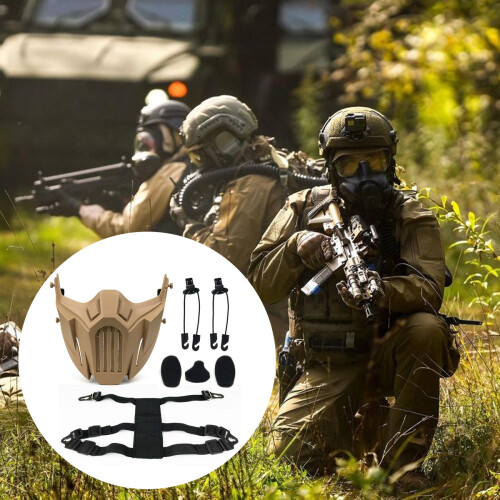 Μάσκα τακτικής paintball μισής μάσκας για παιχνίδια Airsoft και CS, πολλαπλής χρήσης 1