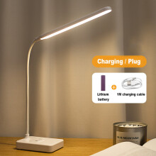 Ergonomische Schreibtischlampe mit USB-Ladeanschluss, flexiblem Schwanenhals, ideal für Homeoffice, Arbeitszimmer oder Nachttisch (Augenschutzlicht,