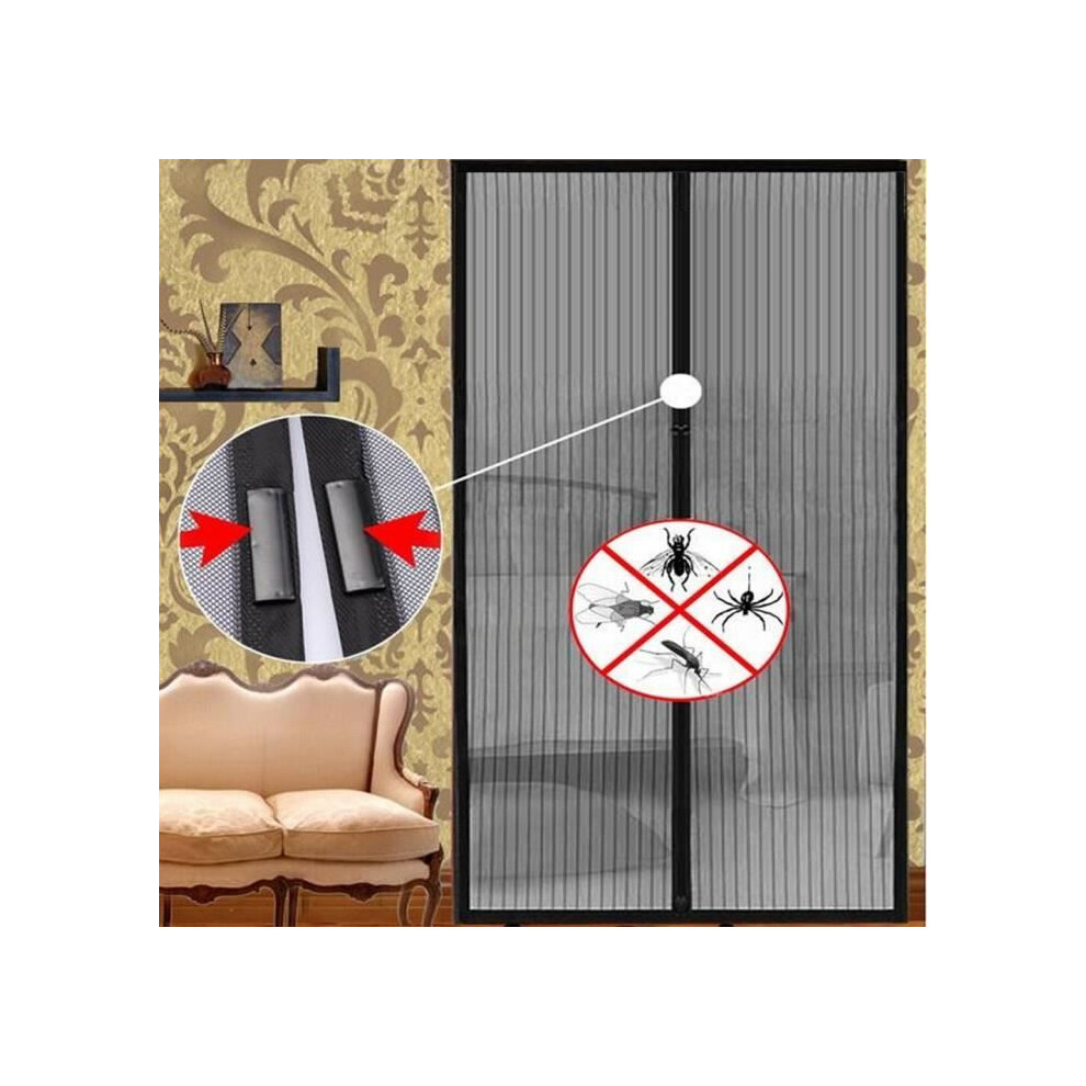 Mosquito Net Door - Not Specified - 120*210Cm - Black - Polyester Fiber - Washable 7333425850442