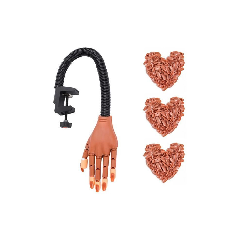 Manicure Practice Hand, SPECOOL 300pcs Nail Art and Artificial Manicure Hand, Detachable and Flexible Practice Hand