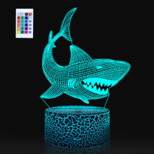Inspirerende 3D-illusielamp, uniek cadeau voor kinderen en volwassenen, 16 kleuren wisselend met aanraakbediening en afstandsbediening, veilige en