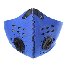 Sportief fietsgezichtsmasker met uitademventielen, dubbele eenrichtingsademventielen, geventileerde gaten, anti-stof sportmasker, zachte nylon stof,