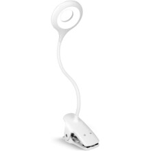 Vielseitige Leselampe, weiße Schreibtischlampe mit Augenschutz, mehreren Beleuchtungsmodi und wiederaufladbarem Akku mit hoher Kapazität für Bett,