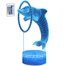 Magische Nachtlampe, sicher für Kinder, energiesparende LED-Dekorationsleuchte mit optischer Illusion, farbwechselnde optische Acrylplatte, perfekte