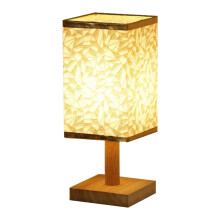 Lampka nocna z podstawą z litego drewna, minimalistyczna lampa biurkowa zapewniająca miękkie światło na przytulne noce w sypialni, salonie lub
