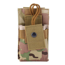 Coldre tático Molle para rádio, feito de nylon resistente com cordão elástico ajustável, leve e durável, ideal para uso em cintos de serviço e