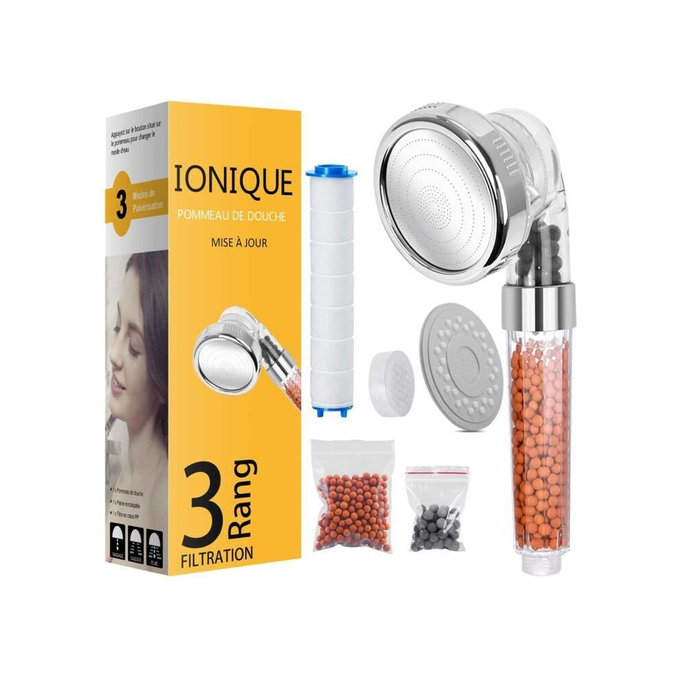 Zgeer Shower Head - Anti-Limescale - Water Saving - 3 Level Filtration - Chrome 7333425887240