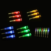 Kit de Visão Noturna para Caçadores: Ajuste Versátil, Luz Brilhante Contínua, Design Durável para Flechas, Multicolorido, Conjunto com 3 Unidades