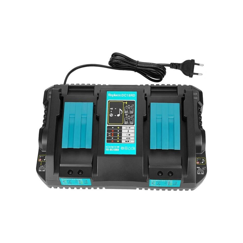 Fast Charger For Makita 14.4V To 18V Li-Ion Battery Bl1830 Bl1850 Bl1815 Bl1860 7333425883426