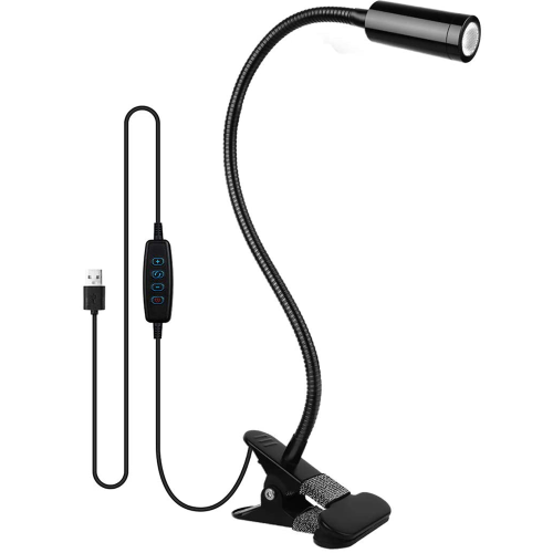 Flexible Reading Lamp, Multipurpose Clamp Base, Adjustable Gooseneck, Heavy Duty Clamp For Various Surfaces 1