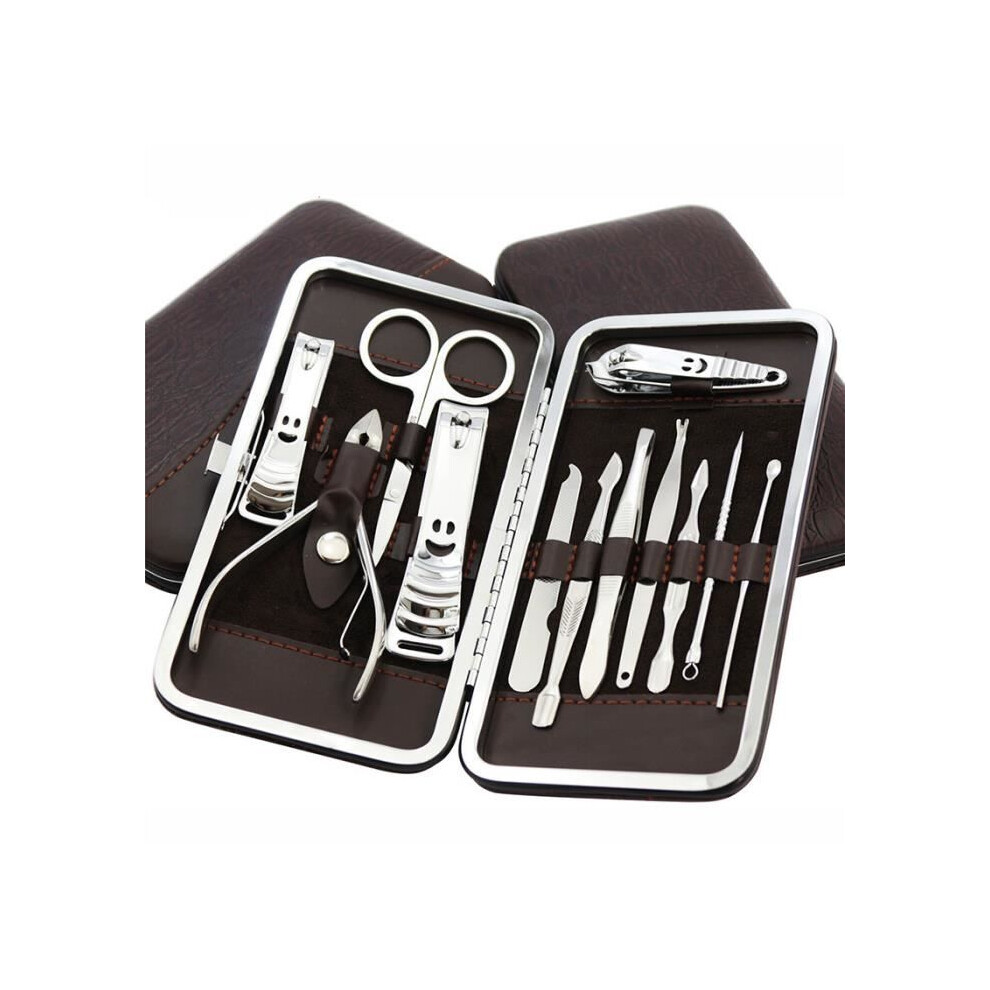 12 Piece Nail Clipper Set for Manicure and Pedicure