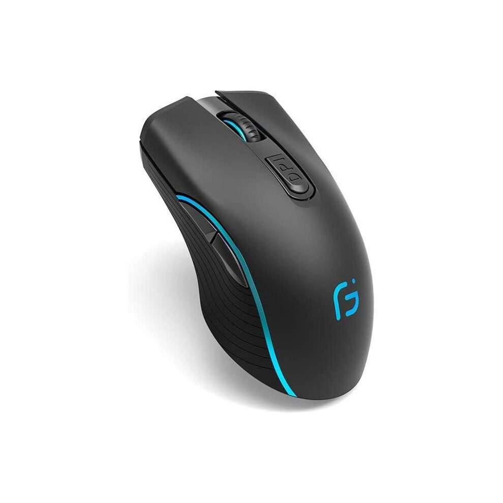 Bluetooth Mouse, Rechargeable Silent Bluetooth Wireless Mouse (Two Modes: Bt5.0 + 2.4Ghz), 2400 Dpi Portable Mouse Light 7333425909898
