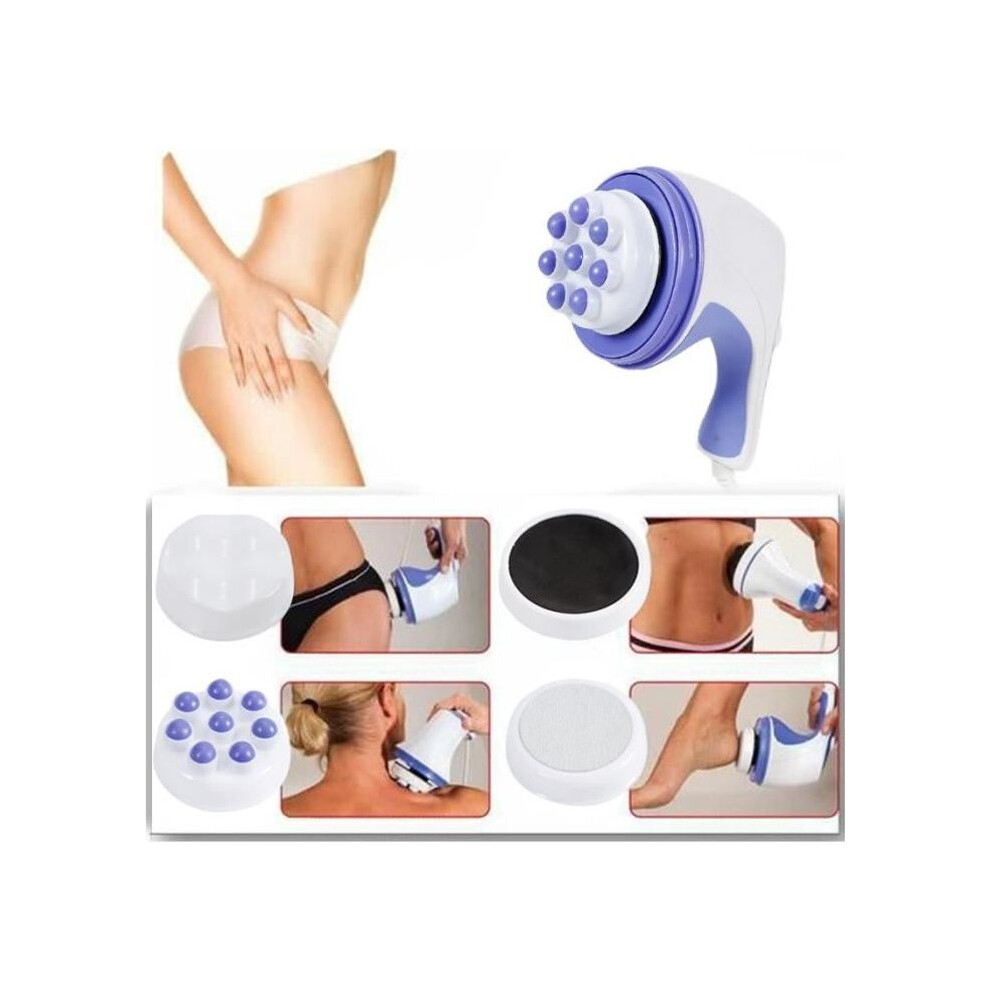 Electric Full Body Massager, Fat Burner, Anti-Cellulite, with 4 Massage Heads