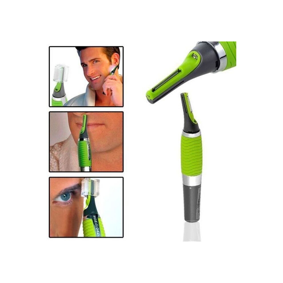 Battery-operated nose, ear and mustache trimmer