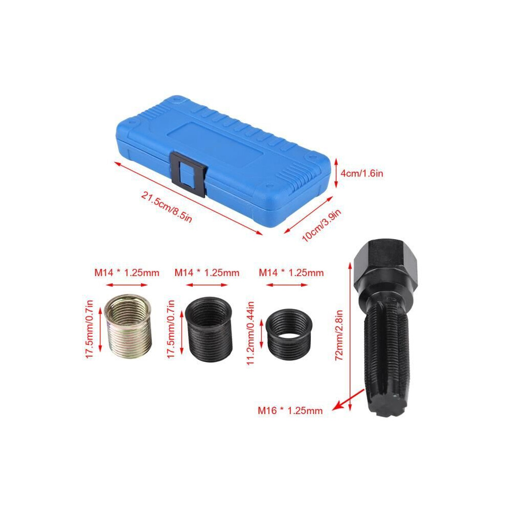 Spark Plug Thread Repair Kit - Ej.life - M14 X 1.25Mm - M16 X 1.25Mm - 16Pcs 7333425891988