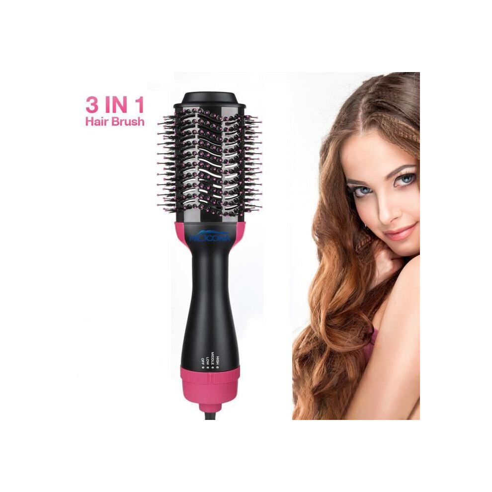 Rotating Hair Dryer, Electric Heated Straightening Brush, Multifunctional Curling Iron, Straightener, Curler and S