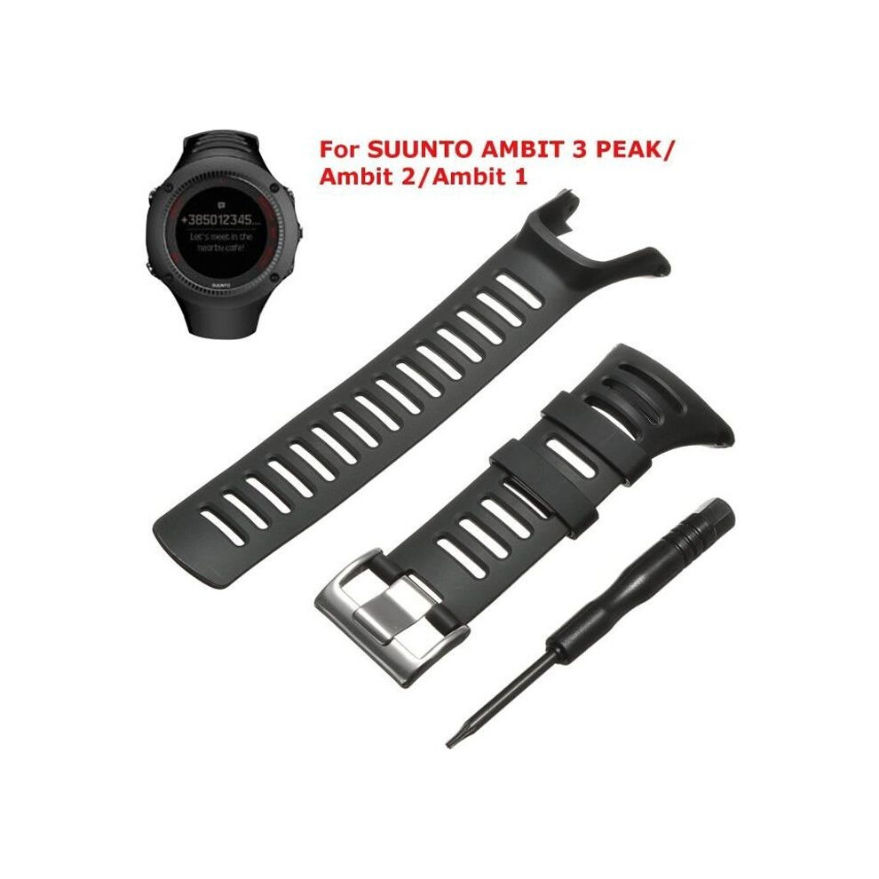 Watch Strap - Suunto - Ambit 3 Peak - Rubber - Adjustable - Screwdriver Included 7333425891254