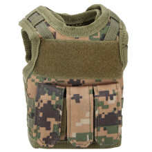 Suporte ajustável para cooler de bebidas, colete militar tático para cerveja com sistema MOLLE e fixação de patches, isolamento térmico de alta