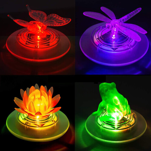 Ultra Bright7Color αλλάζει αυτόματα, Ηλιακή πλωτή λάμπα για λίμνες και πισίνες, 1