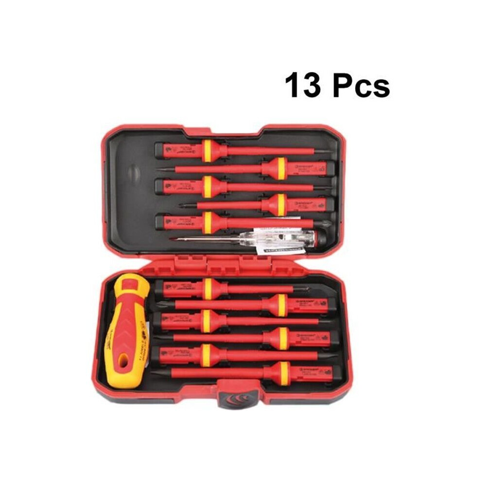 13Pcs 1000V Electricians Insulated Screwdriver Kit, Electricians Hand Tool 7333425891261