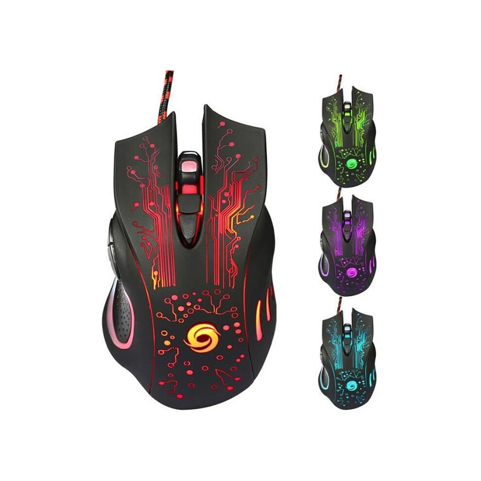 Gaming Mouse - 6D - Professional - 3200 Dpi - Wired - Ergonomic - Multicolor Leds 7333425909218