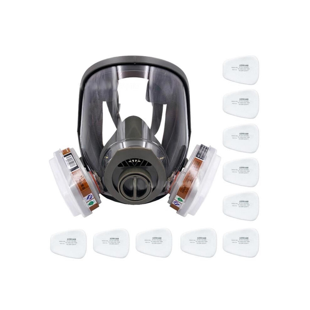 Ej.life 6800 Anti-Gas Full Face Respirator Silica Gel Dustproof High Coverage For 7333425888254
