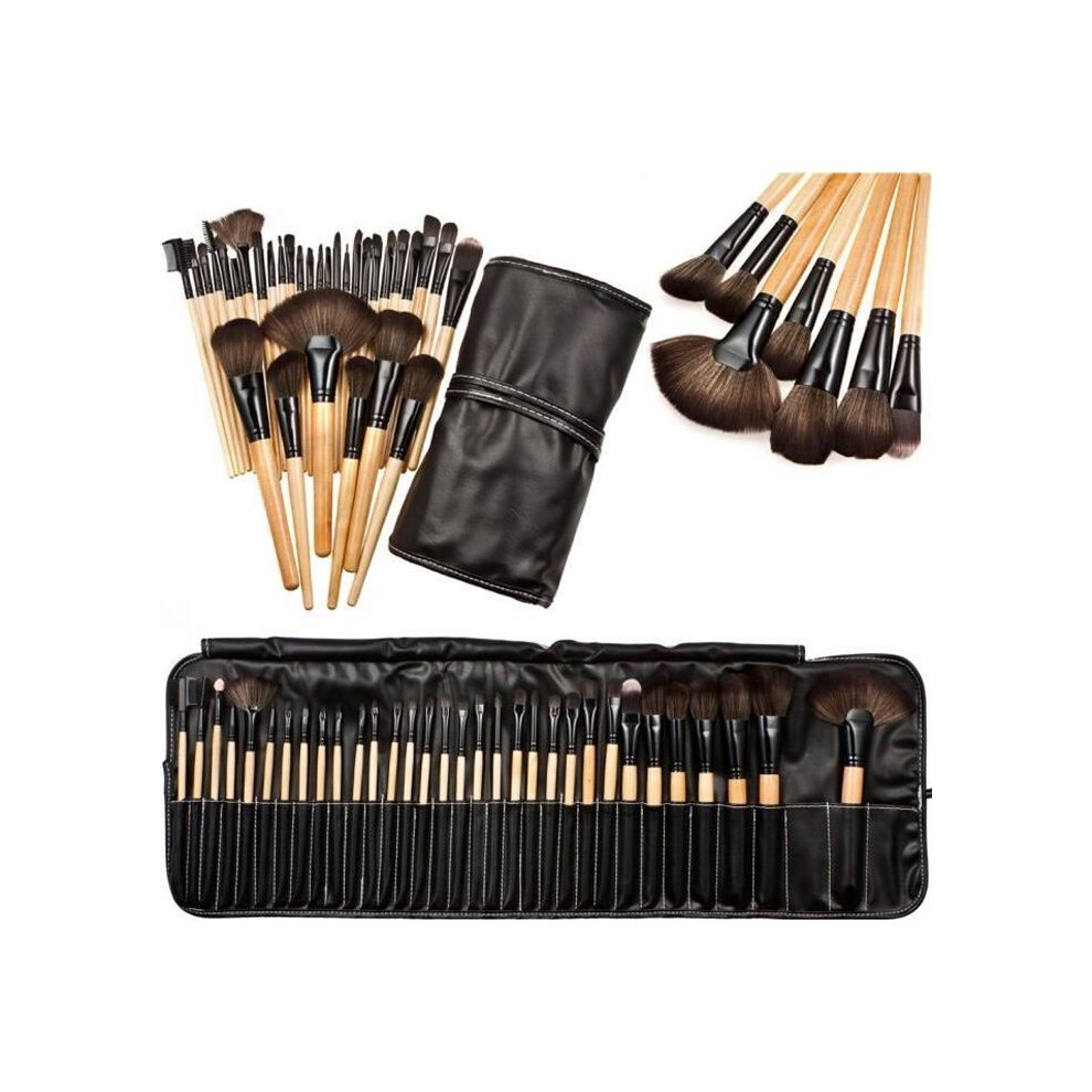 Professional Soft Eyebrow Makeup Brushes Kit - 32pcs + Pouch