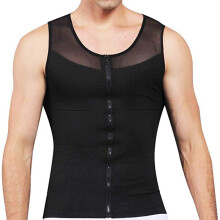 Bodyshaper til mænd, højkompressions slanketrøje med holdningskorrigerende teknologi, mavekontrol shapewear til mænd med åndbart stof, X-Shap