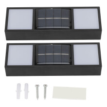 Lampada da parete solare per giardino, design bidirezionale multifunzionale sigillato con controllo automatico, illuminazione esterna impermeabile,