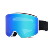 Gafas de esquí para adultos y jóvenes, antivaho, con protección UV, sistema de ventilación bidireccional y diseño para usar sobre las gafas,
