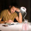 Girls' Dream Desk Lamp, Eye-Caring Design Multi-Function Desk Lamp With Rechargeable Battery, Adjustable Light Modes For Reading Painting Work Study, 5