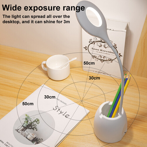 Girls' Dream Desk Lamp, Eye-Caring Design Multi-Function Desk Lamp With Rechargeable Battery, Adjustable Light Modes For Reading Painting Work Study, 2