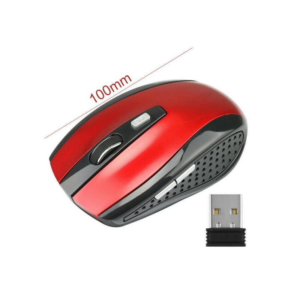 Wireless Mouse - Unspecified - 1600 Dpi - Ergonomic - Low Power Consumption Red 7333425909515