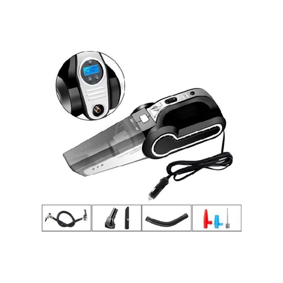4 In 1 Handheld Car Vacuum Cleaner With Cigarette Lighter, Pocket Car Vacuum Cleaner, Portable Tire Pressure Gauge 7333425915424
