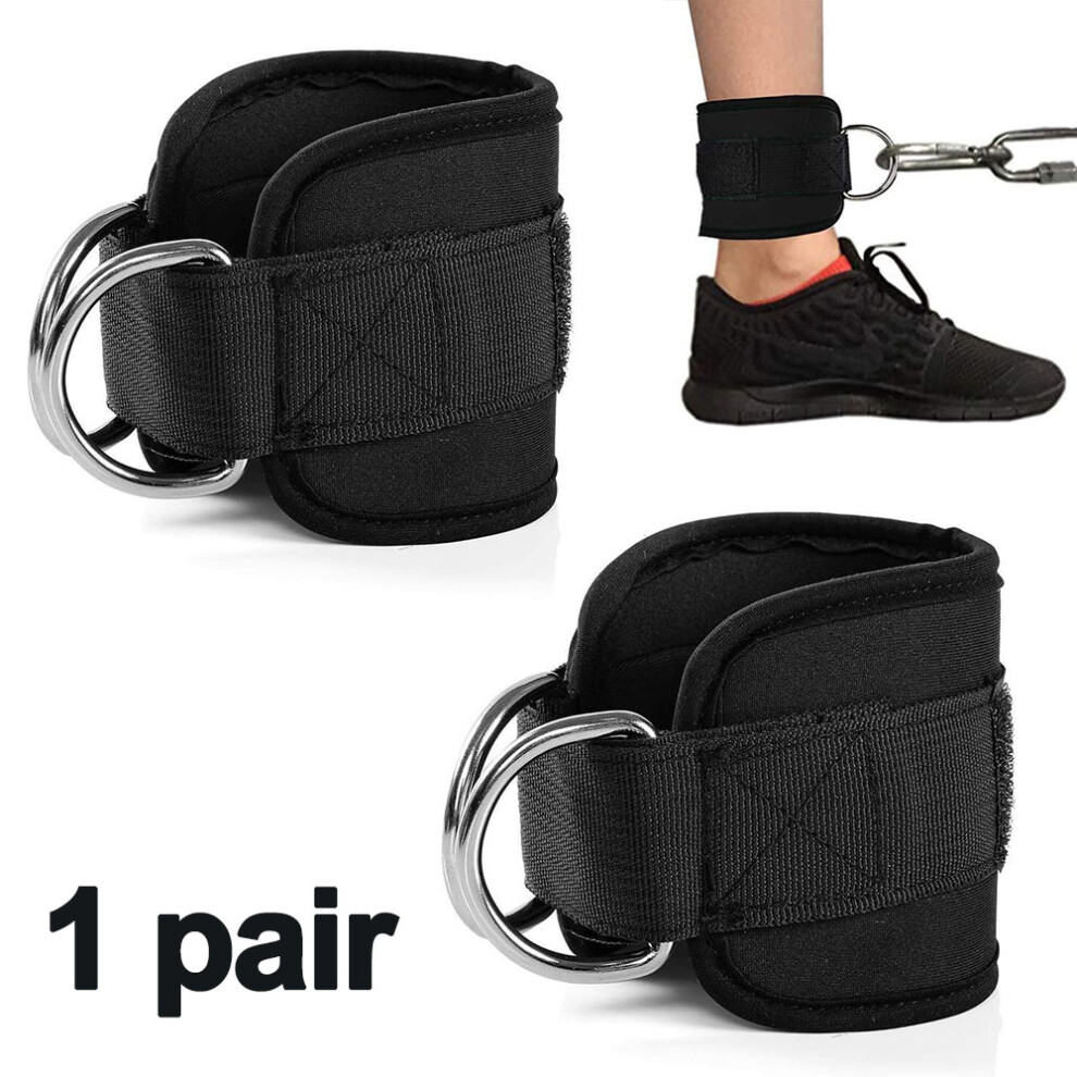 Ankle Strap For Cable Machine Attachments, Comfortable Design Gym Ankle Brace With Reinforced Steel Double D Ring, Kickbacks & Leg Extensions For Men