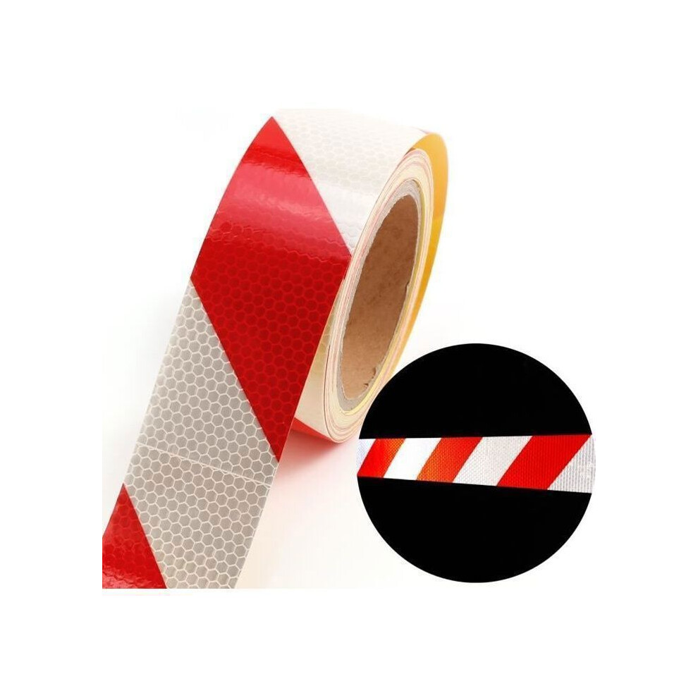 10M X 5Cm Self-Adhesive Reflective Strip, And Light/Red/White 7333425912225