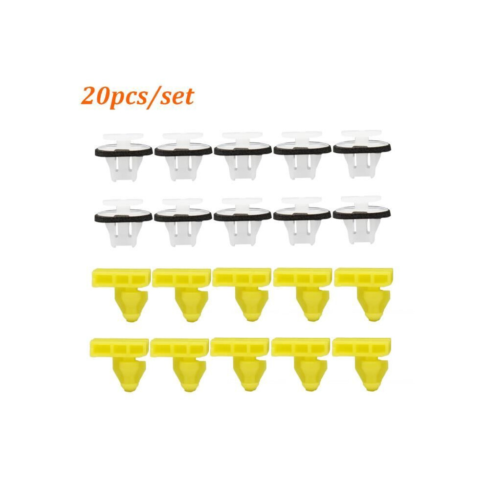 20Pcs Wheel Arch Trim Clips For Nissan Juke X-Trail T31 Rivets 76882-Jg10a 76847-Jg00a White 7333425918197