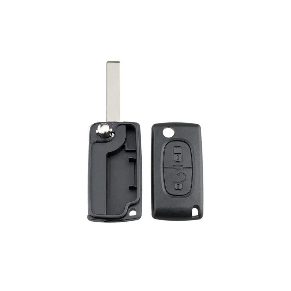 2 Button Remote Key Shell For Peugeot 2008, 3008, 5008, Ce0523, Hu83 Black 7333425921234
