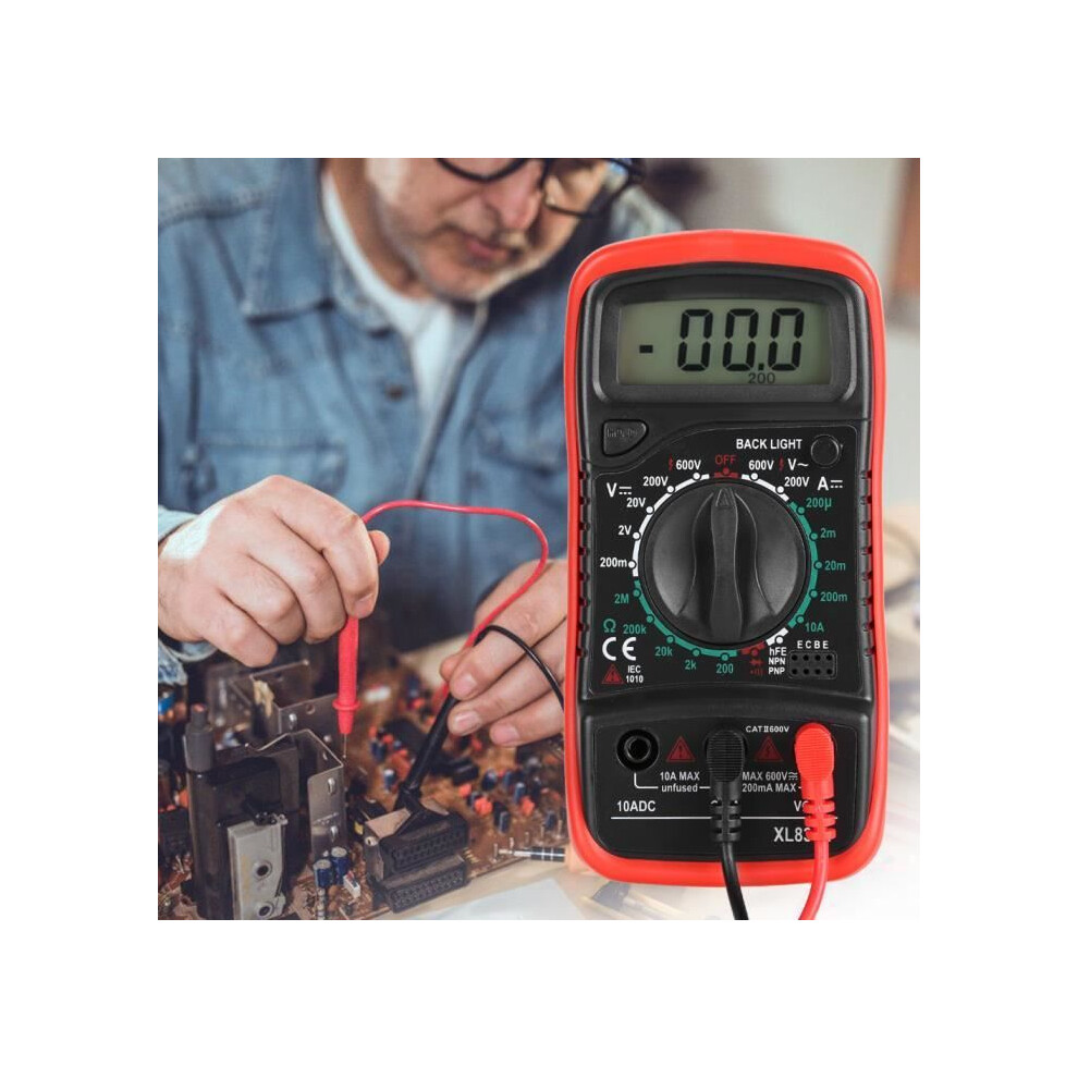 Qiilu Portable Digital Multimeter Xl830l Lcd Digital Multimeter Voltmeter Ammeter Ohmmeter Tester 7333425916162