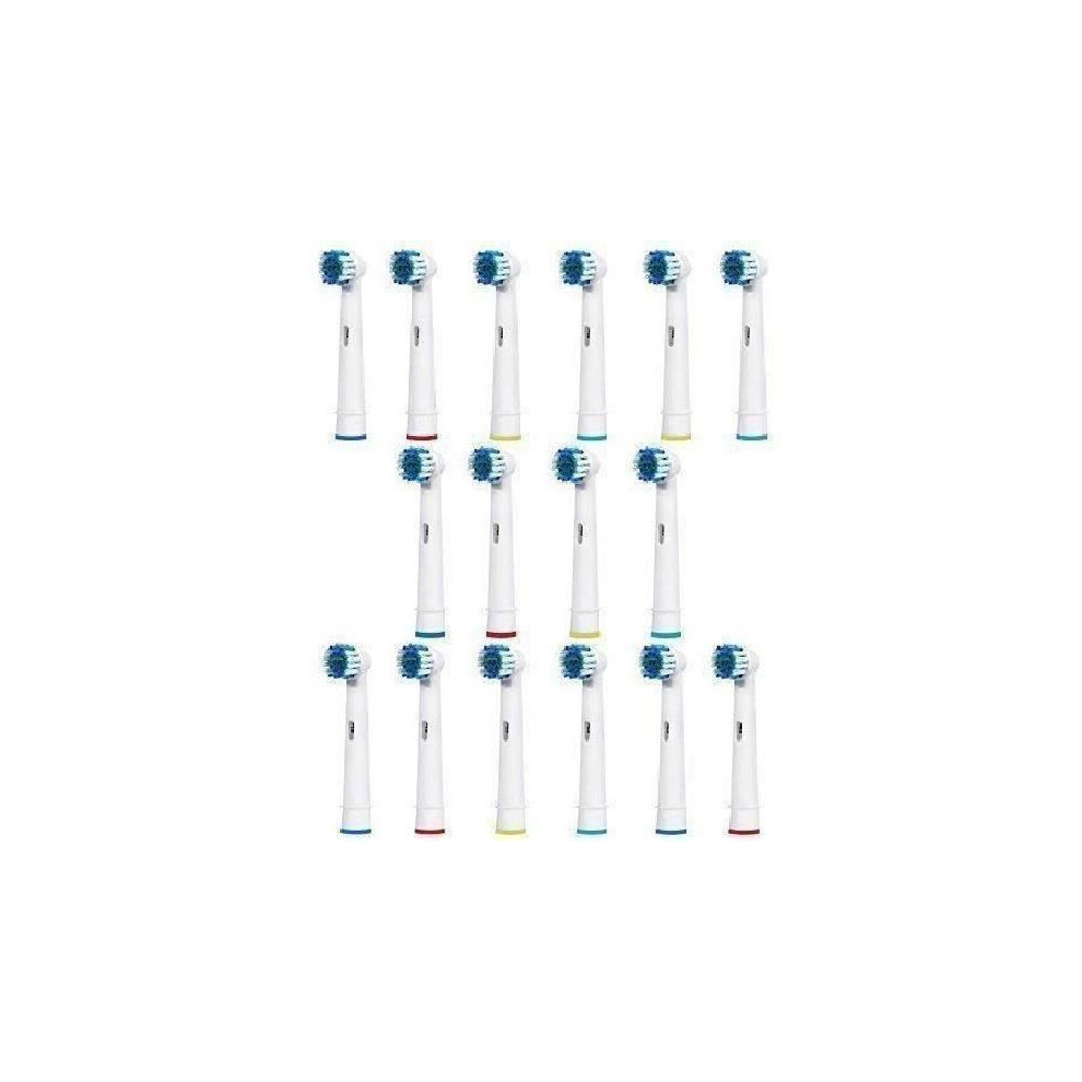 Pack of 16 replacement electric toothbrush heads for Oral-B.