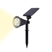 Solarbetriebene Landschaftsstrahler mit Fokus auf Akzentbeleuchtung, grüner Solarstrahler für Wege und Rasenflächen mit verstellbarem Solarpanel,