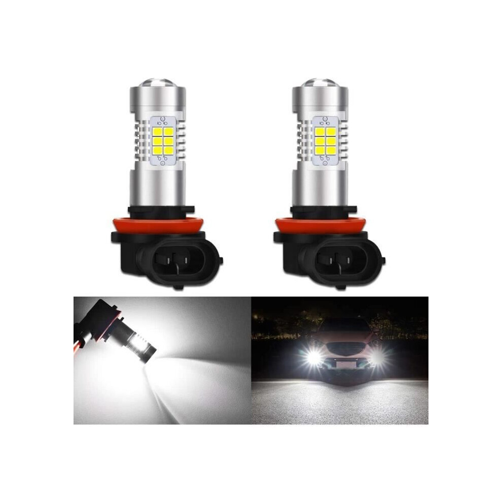 Pack Of 2 Led Fog Bulbs H8 H11 H9 6500K 200W - Biqiqi Light/White 7333425921739