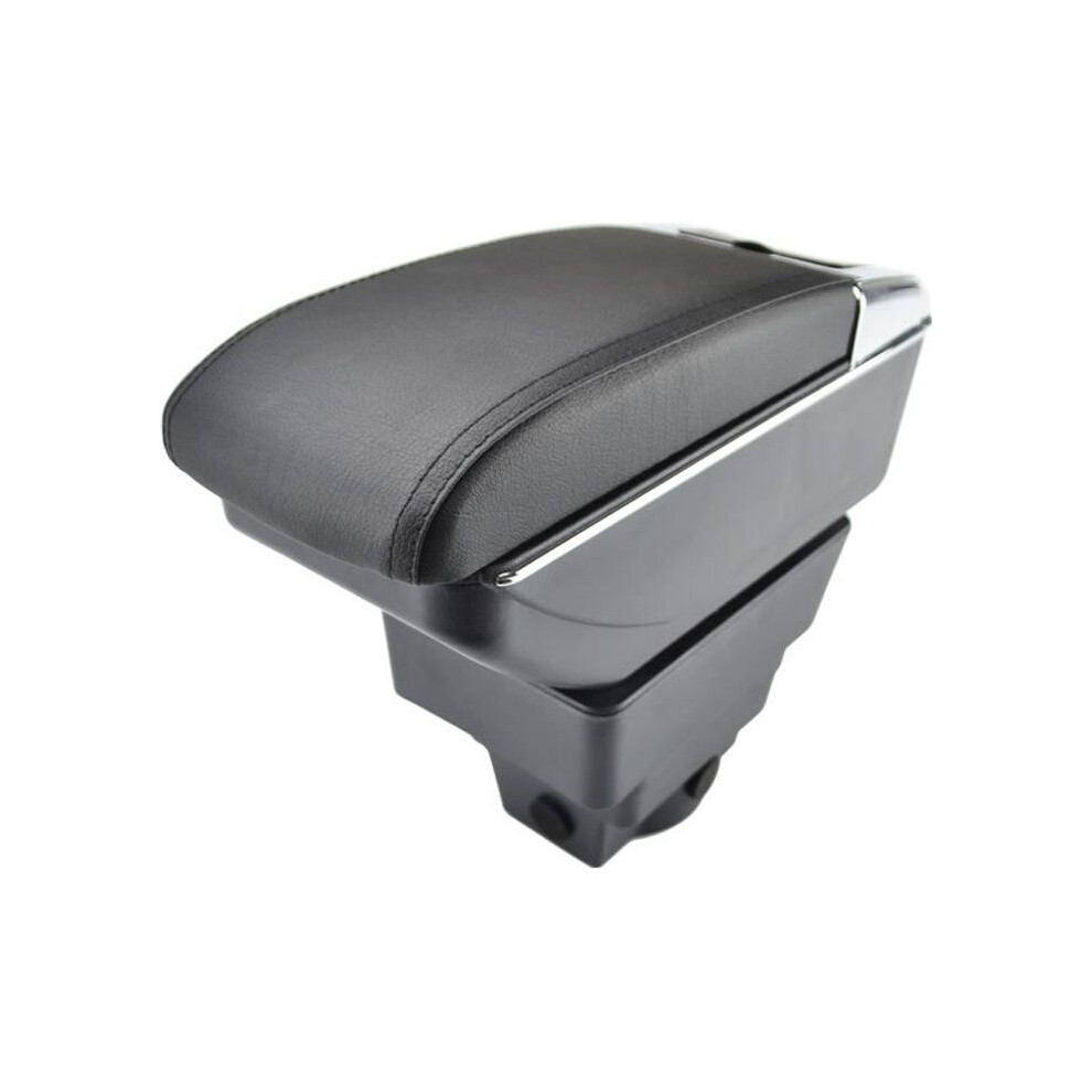 Center Armrest In Double-Layer Leather, Specific For Opel Astra J 2009-2019 (With Stitching) Black 7333425912775
