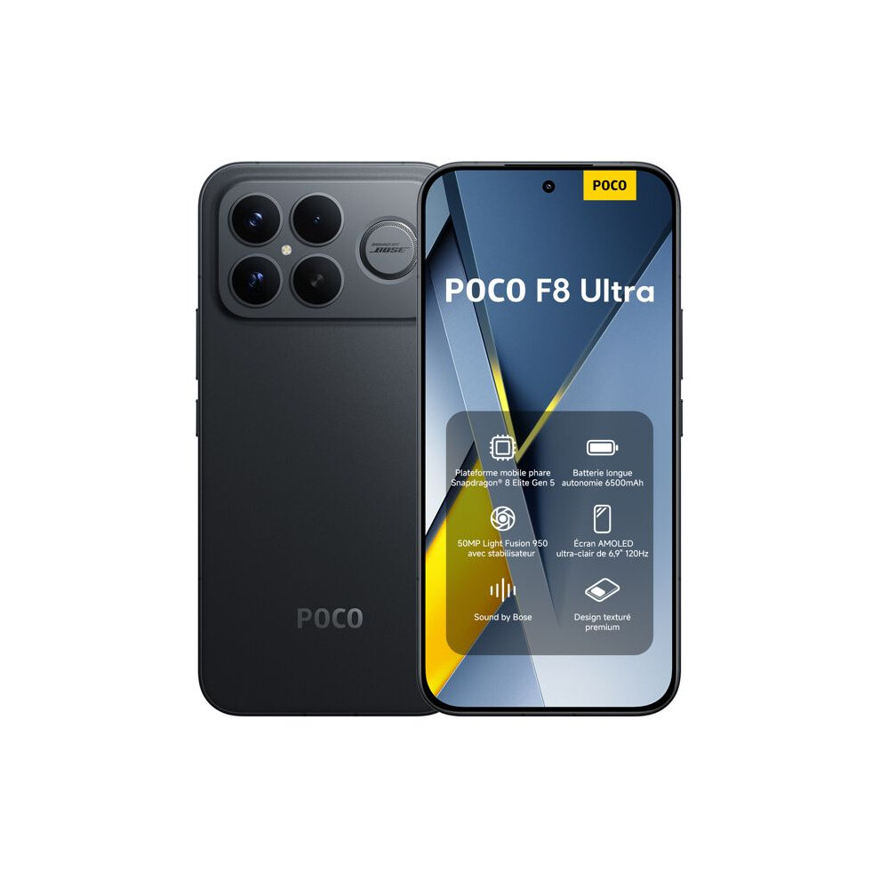 Poco F8 Ultra 16 Gb + 512 Gb - Snapdragon 8 Elite Gen 5 Next Generation, Hyperrgb Poco 120 Hz Amoled Display 6.9" Black 6932554472290