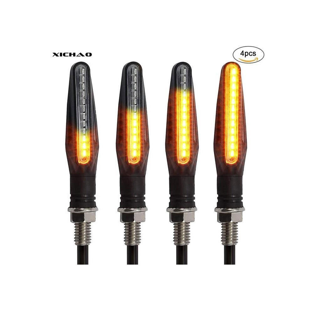Motorcycle Turn Signals 4Pcs Turn Signal Lights Motorcycle Turn Signals 12V 12 Led Bulbs 7333425919484
